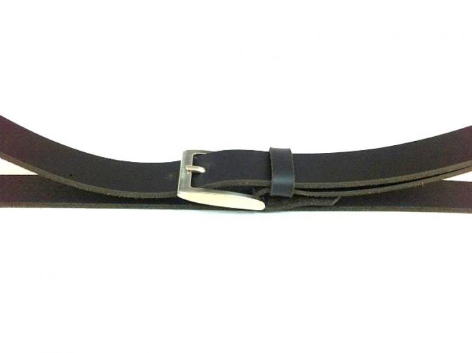 חגורת עור חומה/ שחורה לגבר ברוחב 3 ס"מ - עבודת יד