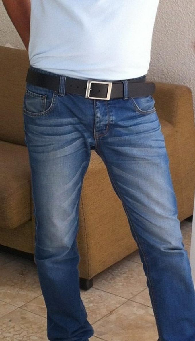 חגורת עור חומה/ שחורה לגבר ברוחב 4 ס"מ- עבודת יד