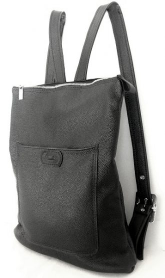 תיק גב קלאסי שחור מעוצב בעבודת יד