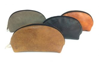 נרתיק קוסמטי עשוי עור מעוצב בעבודת יד