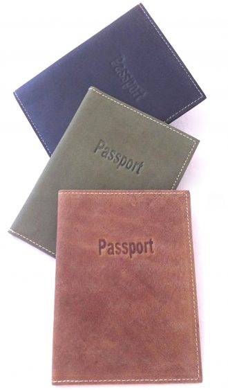 נרתיק עור לדרכון הכולל תאים לכרטיסי אשראי - עבודת יד