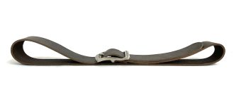 חגורת עור רחבה ואיכותית לגבר בגוון חום כהה